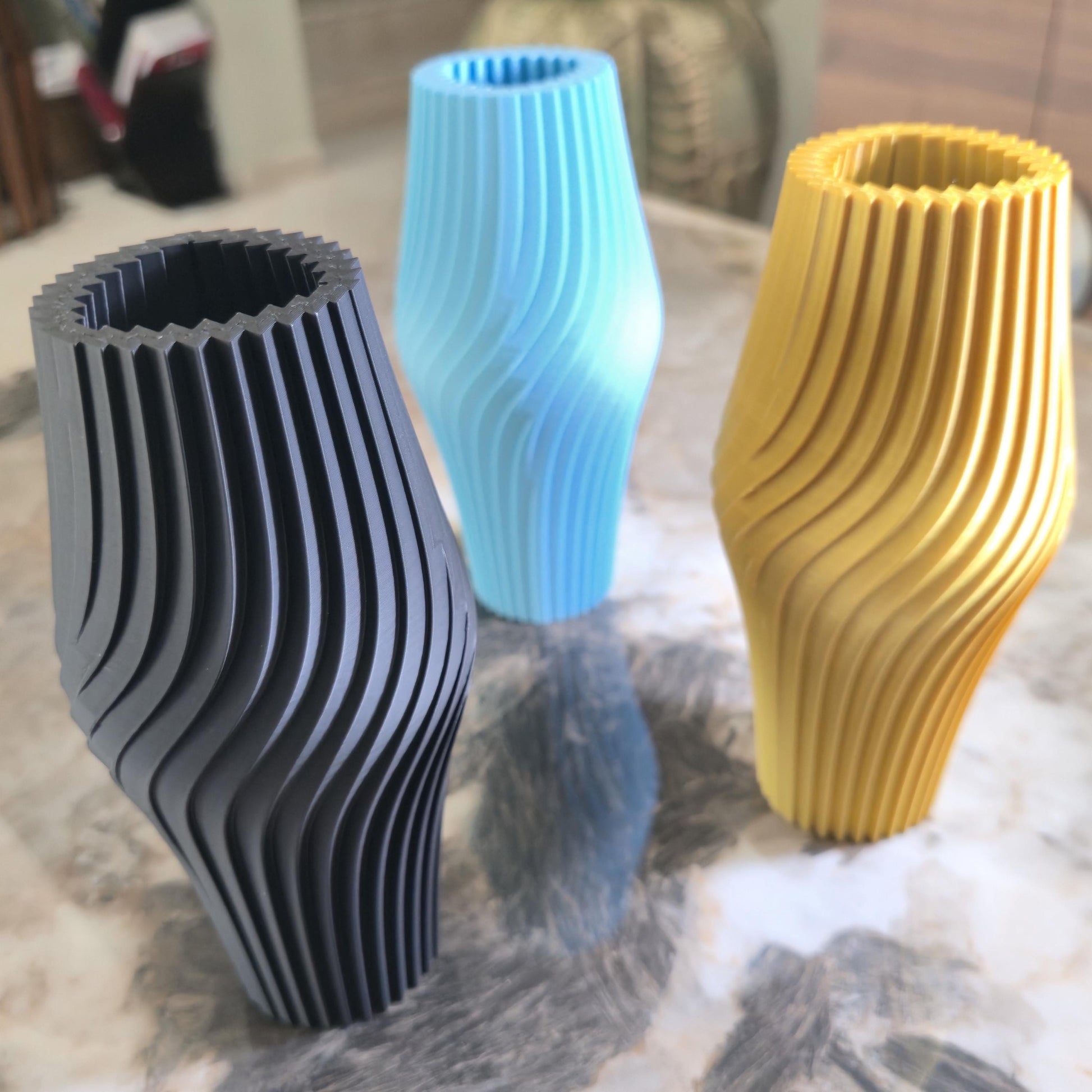 Ribbed Wave Vase
