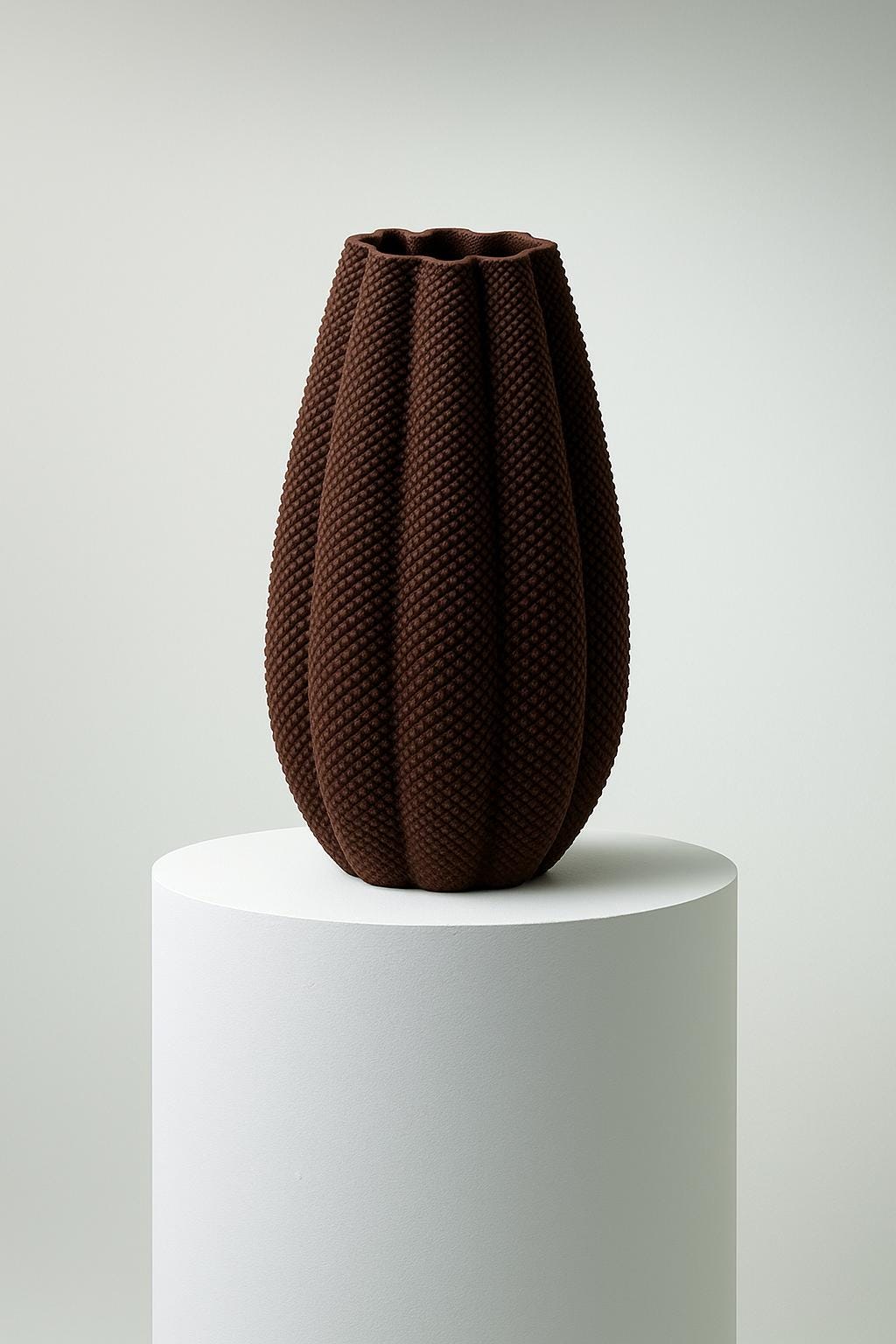 Modern Fuzzy Vase – Minimalist Decorative Flower Vase for Home, Shelf & Table Decor