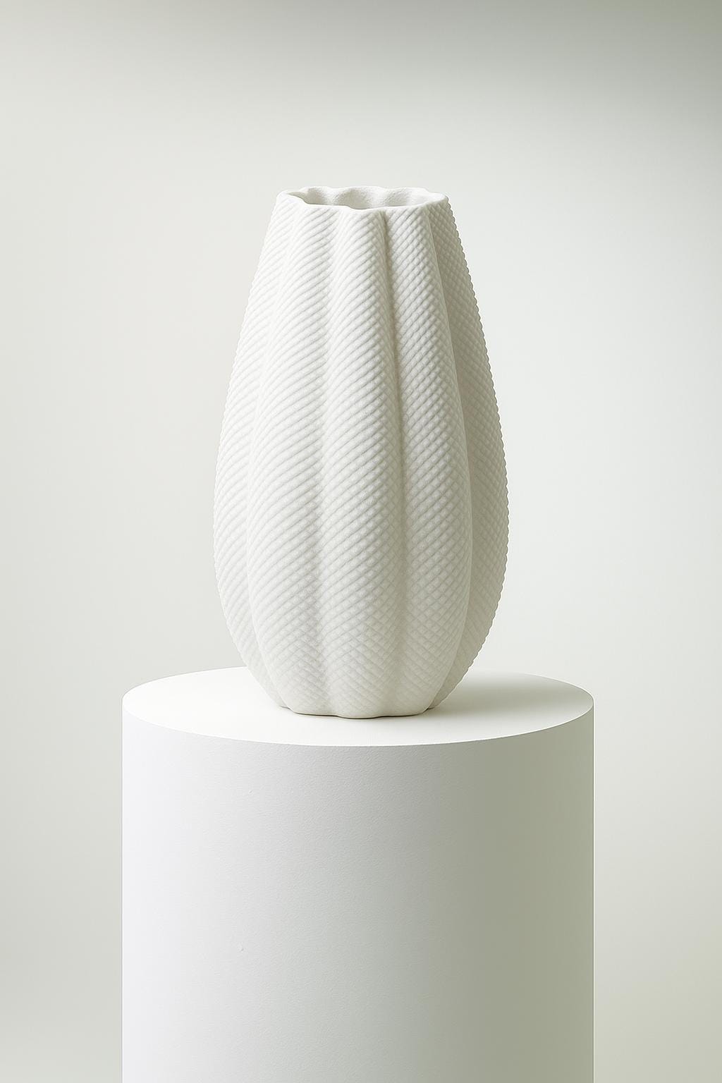 Modern Fuzzy Vase – Minimalist Decorative Flower Vase for Home, Shelf & Table Decor