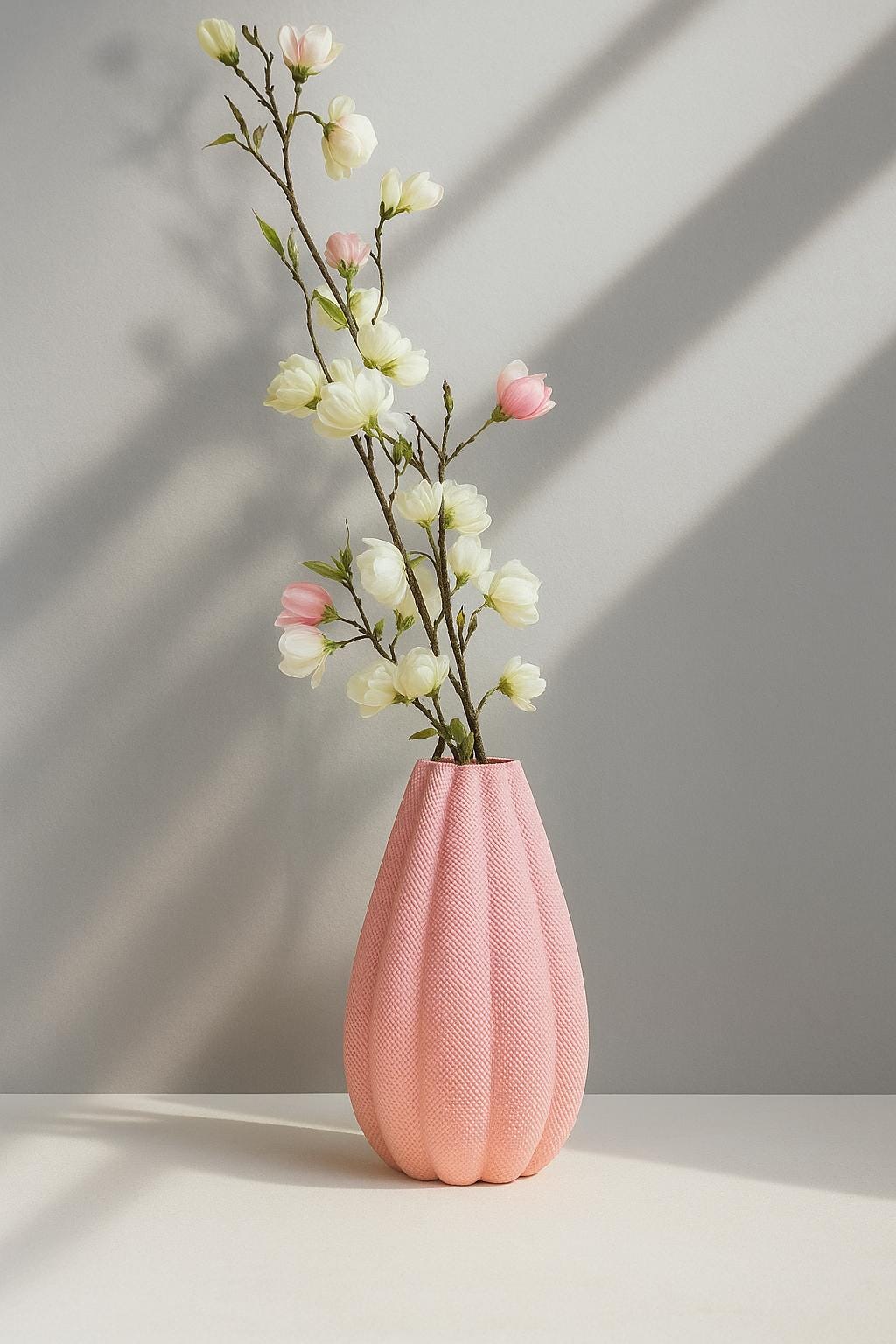 Modern Fuzzy Vase – Minimalist Decorative Flower Vase for Home, Shelf & Table Decor