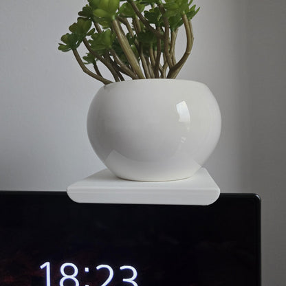 Universal Monitor Shelf | Clip-On Display Riser | Fits Any Screen | Monitor Storage Attachment