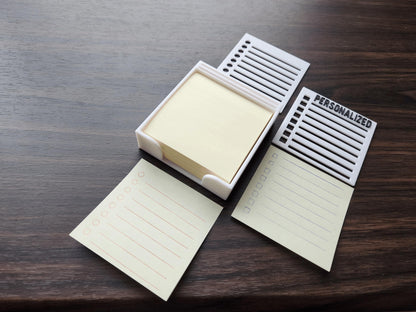 Sticky note stencil set | 3x3 sticky notes or post-its | Desk organizer | Stencil Holder