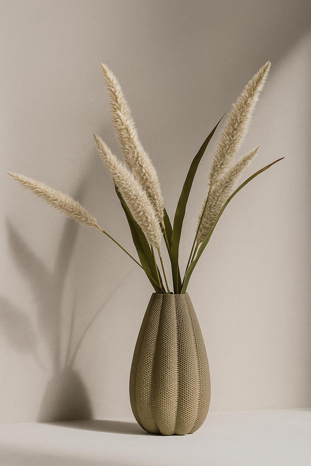 Modern Fuzzy Vase – Minimalist Decorative Flower Vase for Home, Shelf & Table Decor