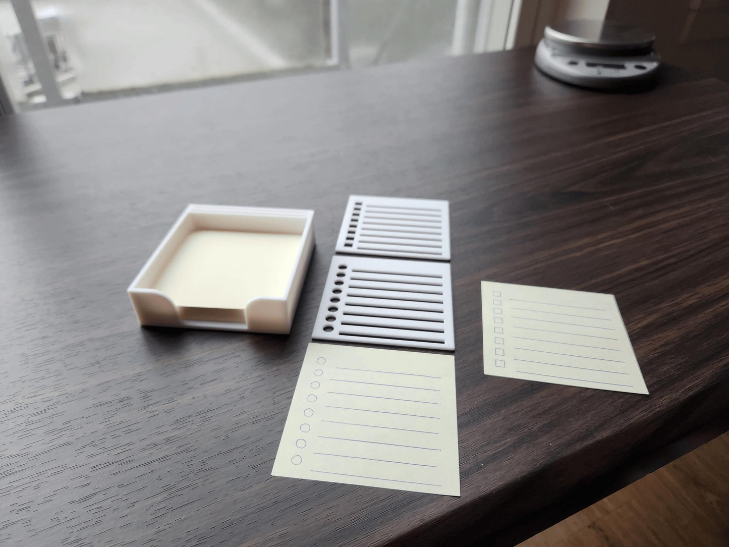 Sticky note stencil set | 3x3 sticky notes or post-its | Desk organizer | Stencil Holder