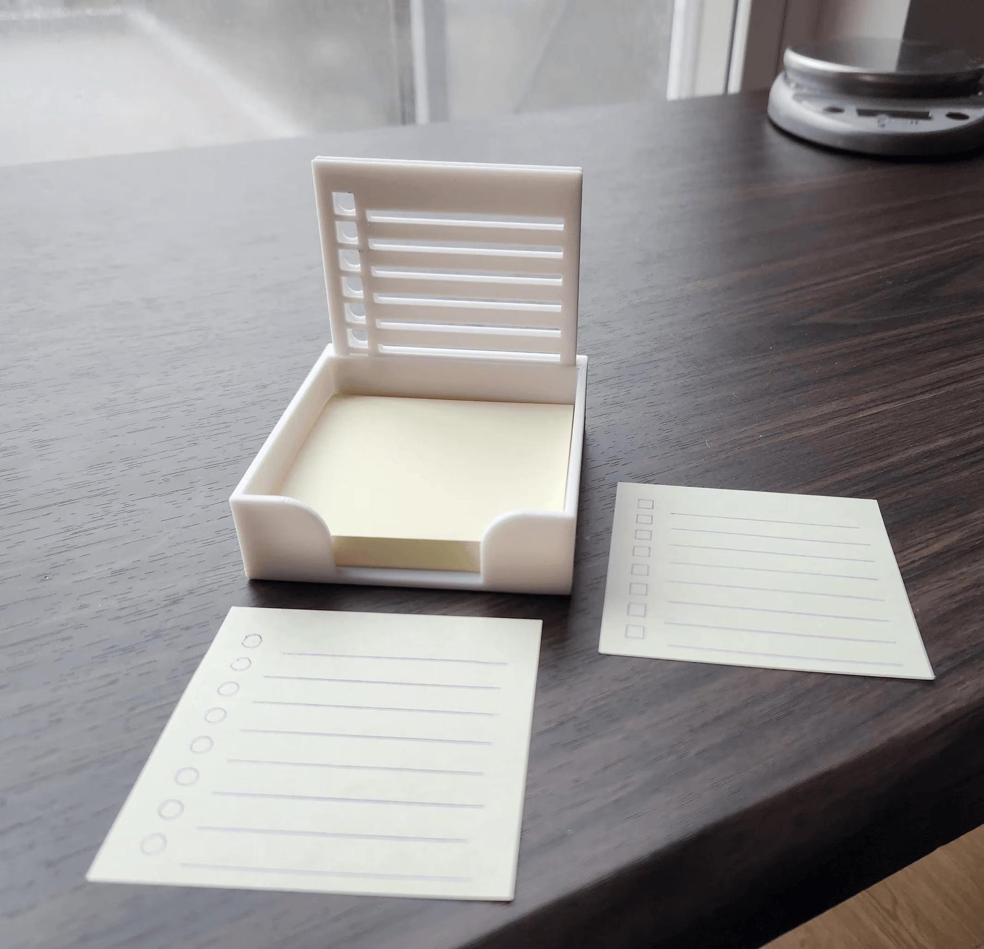 Personalized Sticky Note Holder with Stencils. Perfect Office Gift