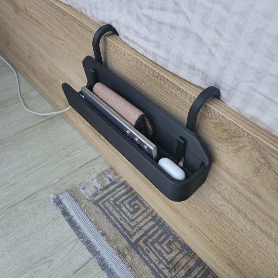 Clip-On Bedside Storage Box, Hanging Nightstand Organizer, Perfect for Dorms & Bunk Beds