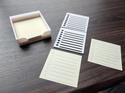 Sticky note stencil set | 3x3 sticky notes or post-its | Desk organizer | Stencil Holder