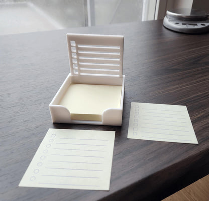 Sticky note stencil set | 3x3 sticky notes or post-its | Desk organizer | Stencil Holder