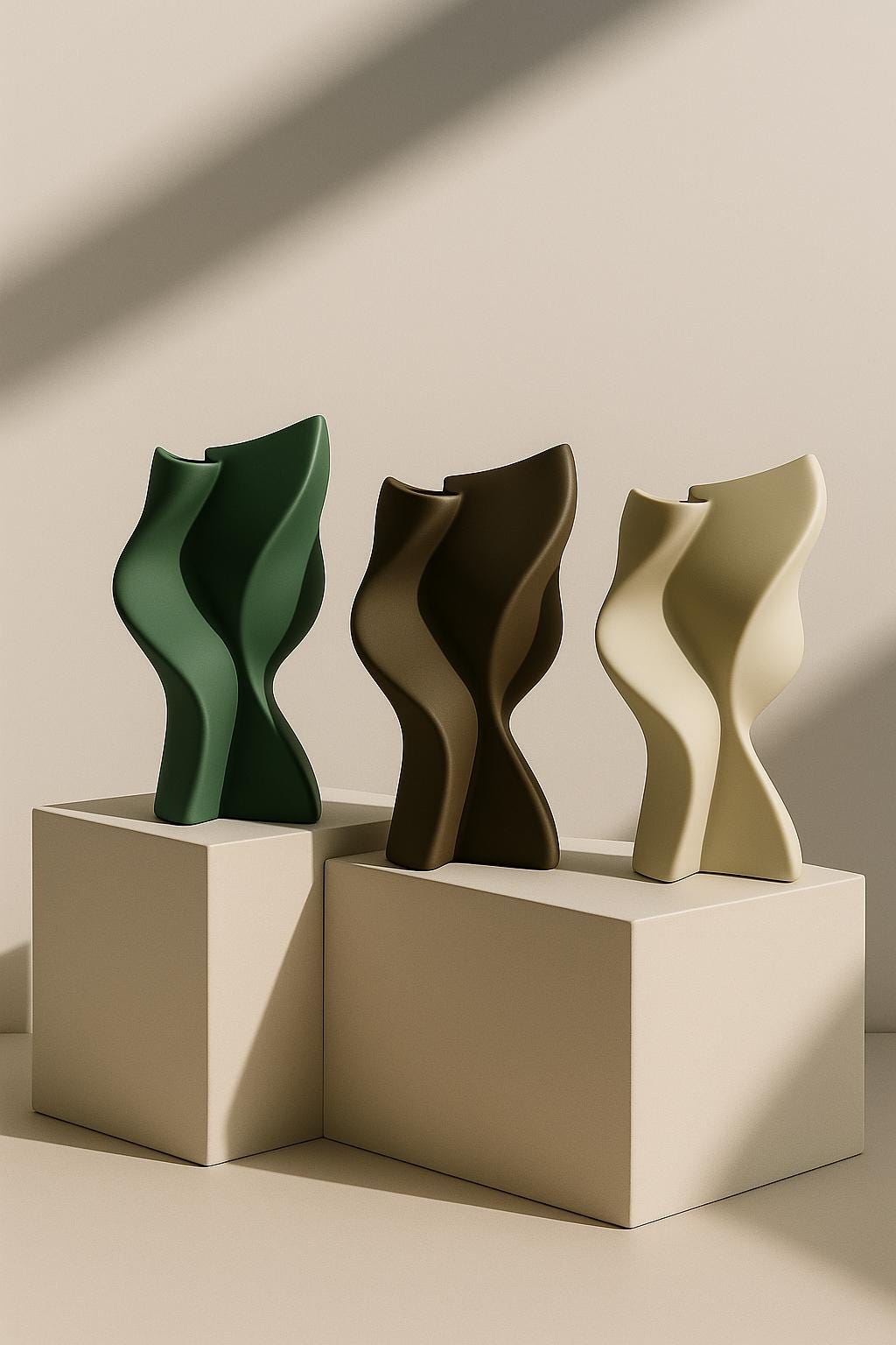 Wobbly Vase – Minimalist Decorative Flower Vase for Home, Shelf & Table Decor