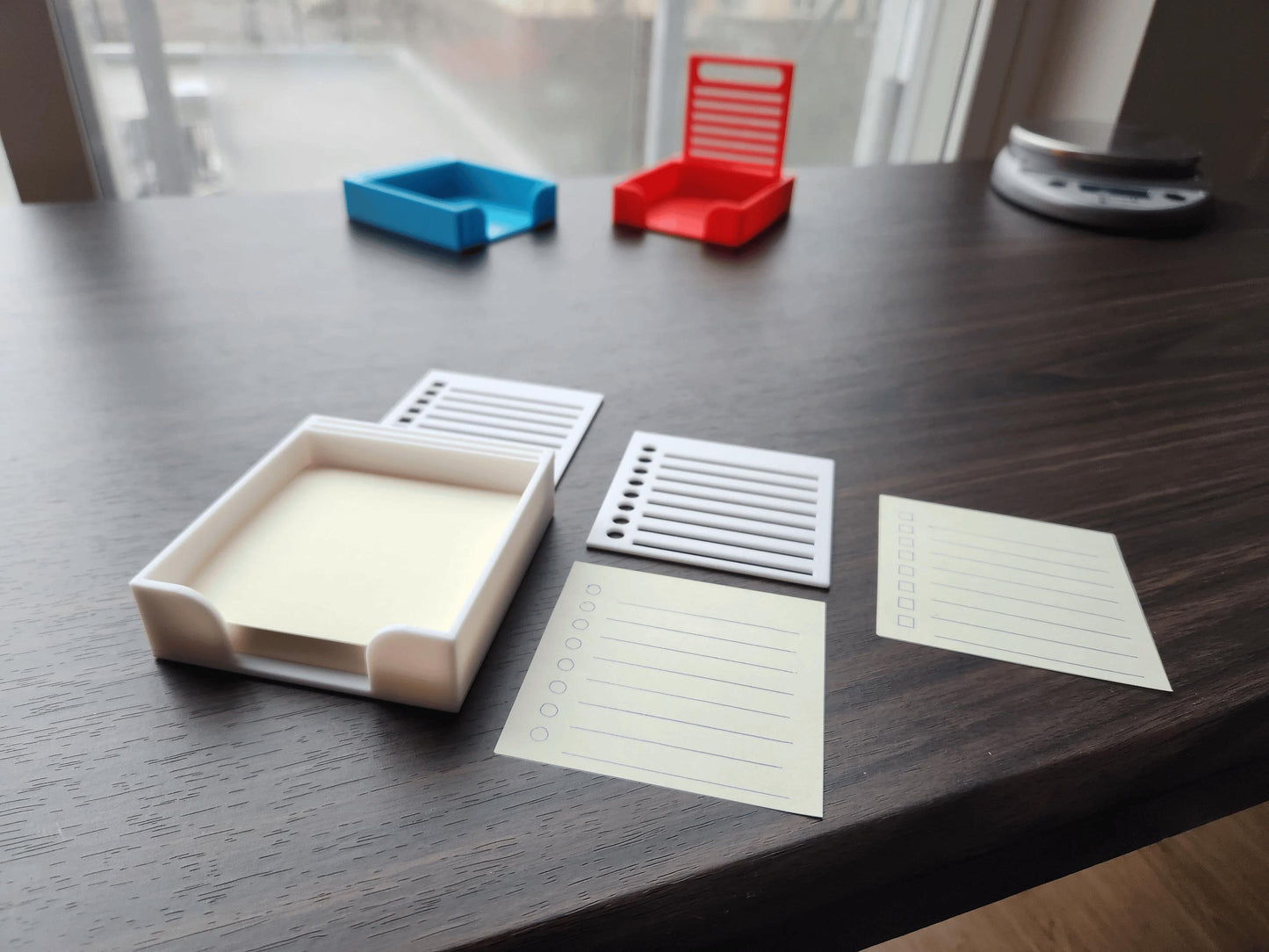 Sticky note stencil set | 3x3 sticky notes or post-its | Desk organizer | Stencil Holder